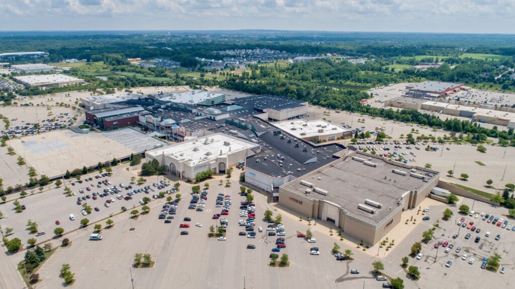 Ariel View of Rivertown Crossings Mall